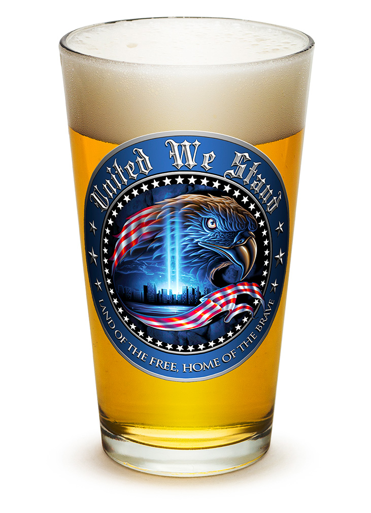 GLASSWARE-PINT-United We Stand 16oz